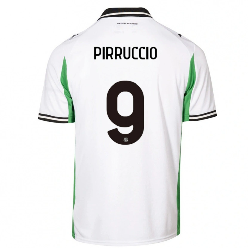 Danxen Homem Camisola Federico Pirruccio #9 Branco Verde Preto Alternativa 2025/26 Camisa