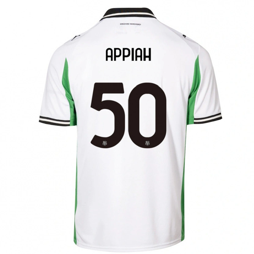Danxen Homem Camisola Lorenzo Appiah #50 Branco Verde Preto Alternativa 2025/26 Camisa