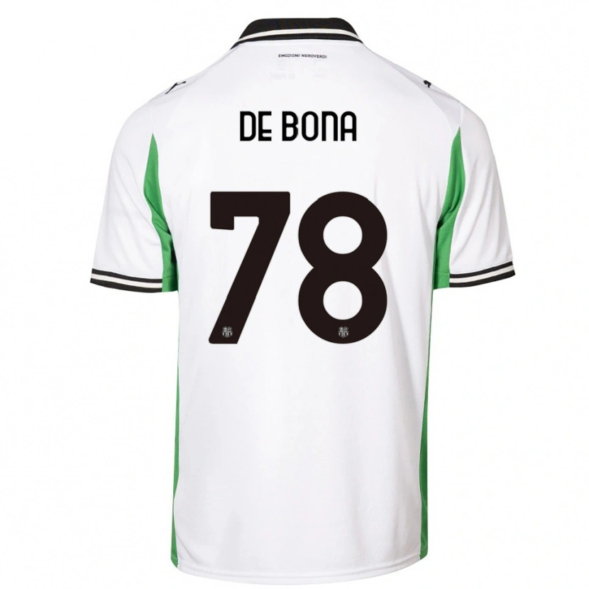 Danxen Homem Camisola Francesca De Bona #78 Branco Verde Preto Alternativa 2025/26 Camisa