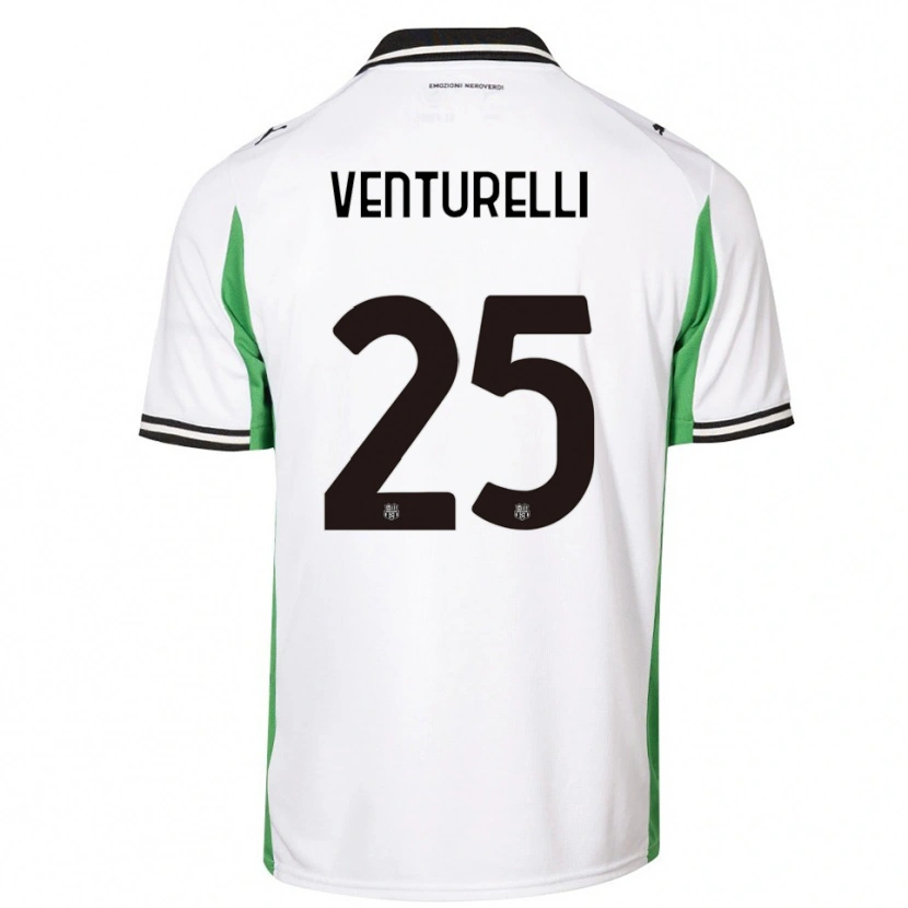 Danxen Homem Camisola Caterina Venturelli #25 Branco Verde Preto Alternativa 2025/26 Camisa