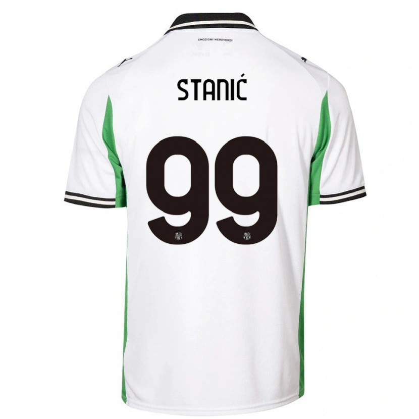 Danxen Homem Camisola Paulina Stanić #99 Branco Verde Preto Alternativa 2025/26 Camisa