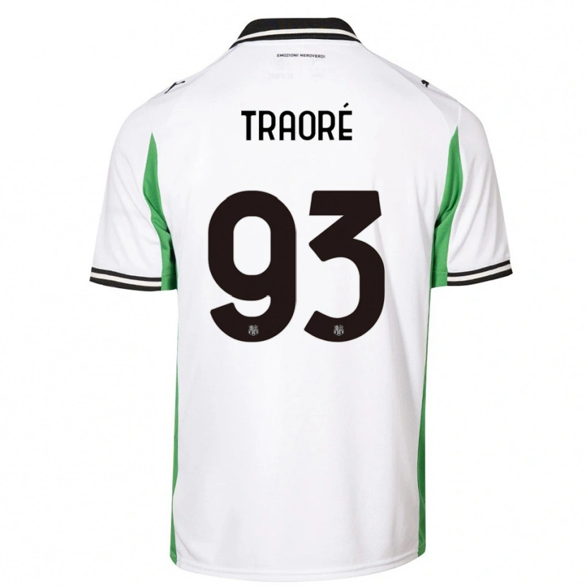 Danxen Homem Camisola Kadidia Traoré #93 Branco Verde Preto Alternativa 2025/26 Camisa