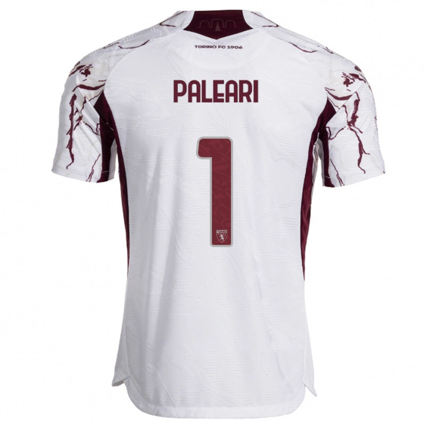 Danxen Homem Camisola Alberto Paleari #1 Branco Borgonha Alternativa 2025/26 Camisa