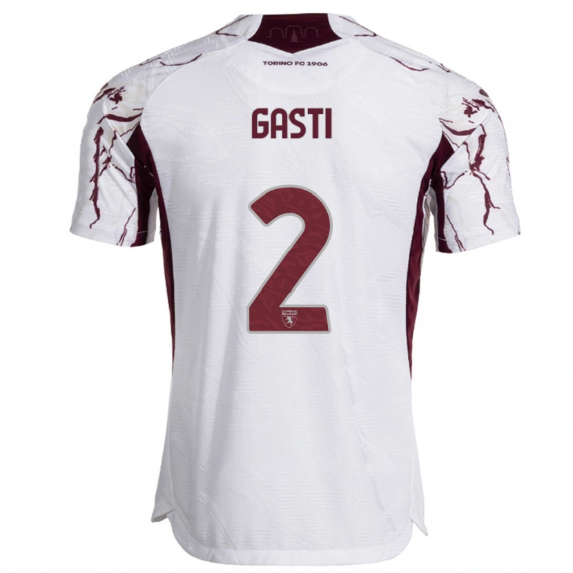 Danxen Homem Camisola Habtamu Gasti #2 Branco Borgonha Alternativa 2025/26 Camisa