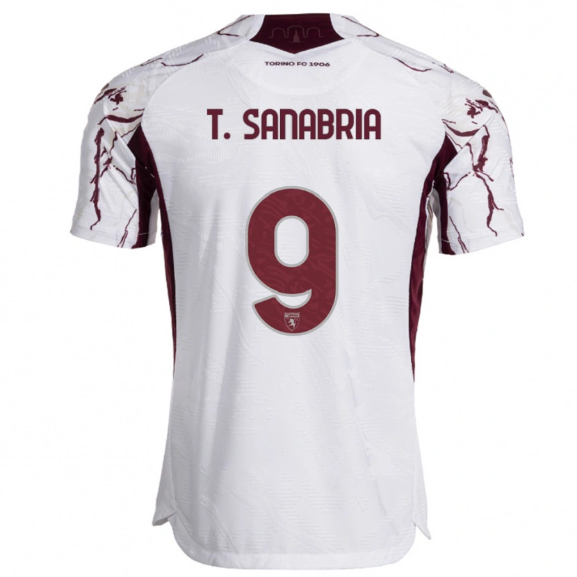 Danxen Homem Camisola Antonio Sanabria #9 Branco Borgonha Alternativa 2025/26 Camisa