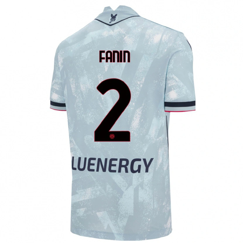 Danxen Homem Camisola Alessandro Fanin #2 Azul Claro Preto Alternativa 2025/26 Camisa