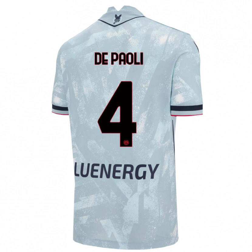 Danxen Homem Camisola Cristiano De Paoli #4 Azul Claro Preto Alternativa 2025/26 Camisa