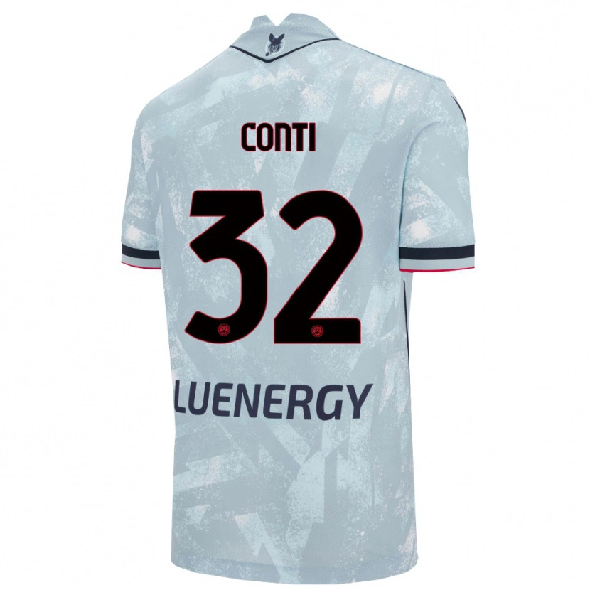 Danxen Homem Camisola Manuel Conti #32 Azul Claro Preto Alternativa 2025/26 Camisa