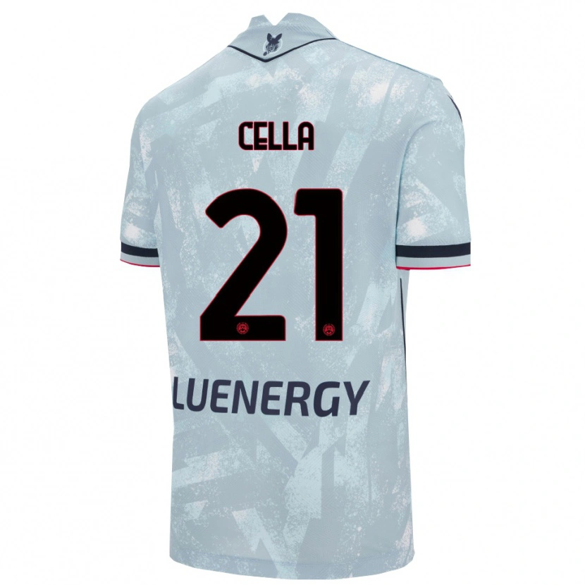 Danxen Homem Camisola Leonardo Cella #21 Azul Claro Preto Alternativa 2025/26 Camisa