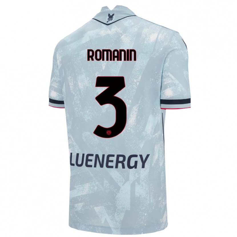 Danxen Homem Camisola Mattia Romanin #3 Azul Claro Preto Alternativa 2025/26 Camisa