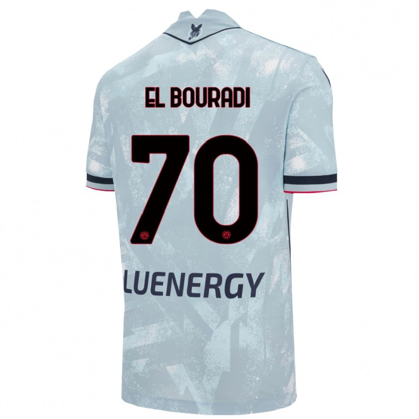 Danxen Homem Camisola Walid El Bouradi #70 Azul Claro Preto Alternativa 2025/26 Camisa