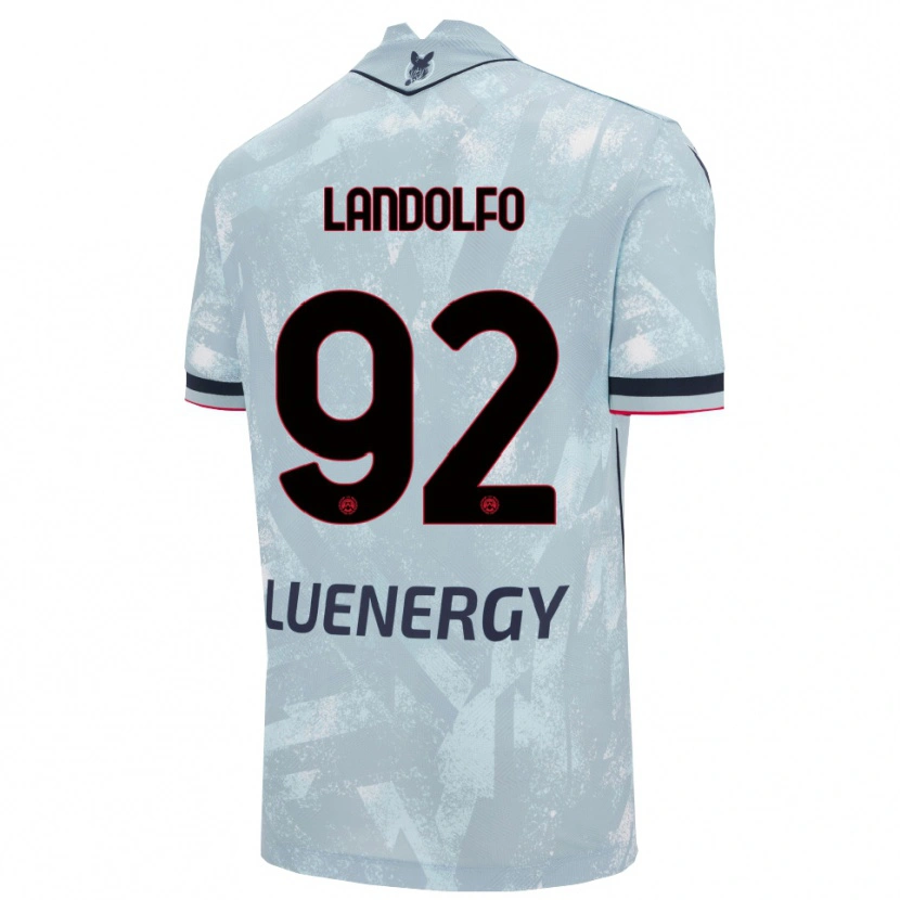 Danxen Homem Camisola Tommaso Landolfo #92 Azul Claro Preto Alternativa 2025/26 Camisa