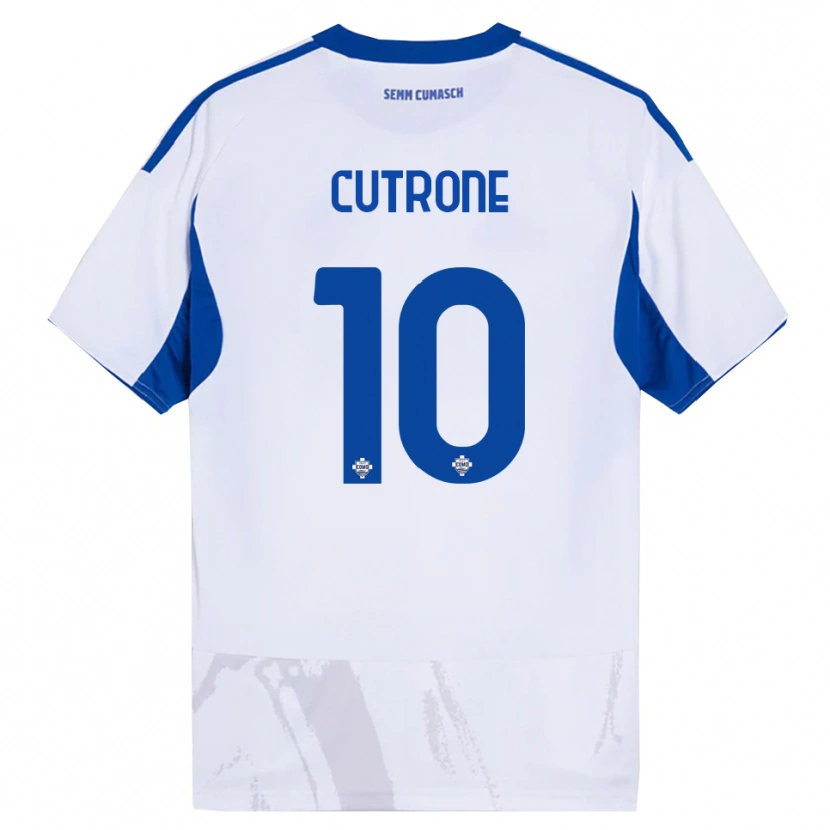 Danxen Homem Camisola Patrick Cutrone #10 Branco Azul Alternativa 2025/26 Camisa