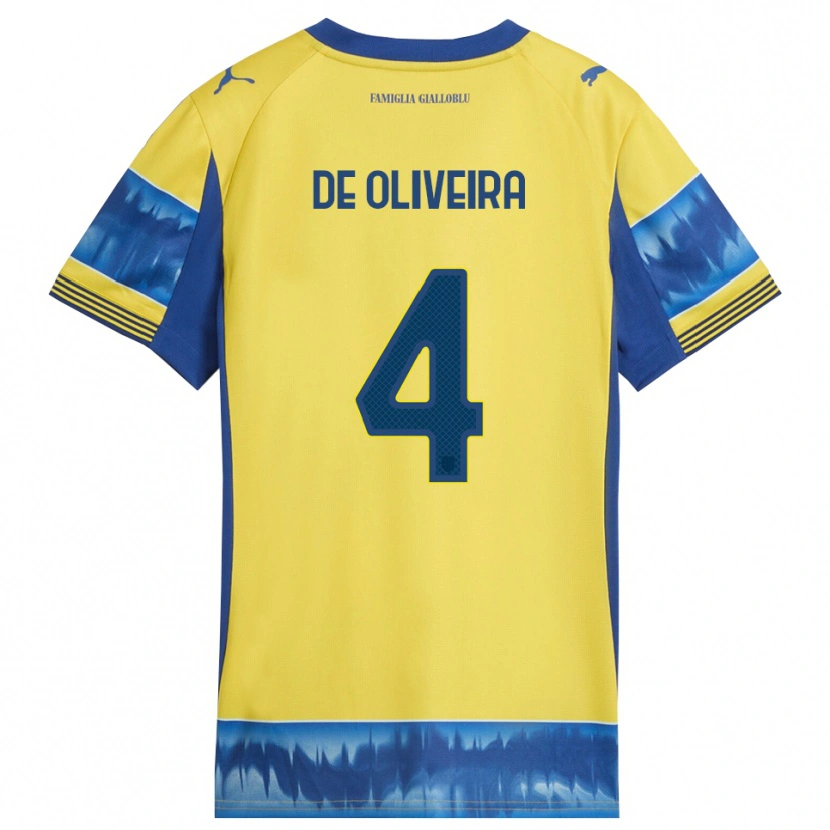 Danxen Homem Camisola Luca De Oliveira #4 Amarelo Azul Alternativa 2025/26 Camisa