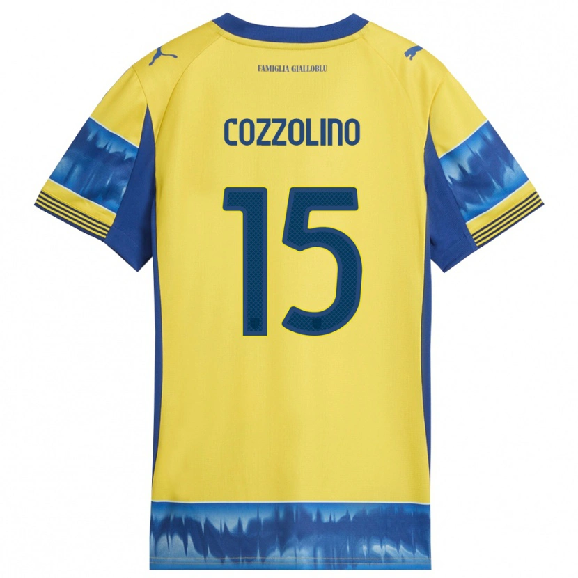 Danxen Homem Camisola Christian Cozzolino #15 Amarelo Azul Alternativa 2025/26 Camisa
