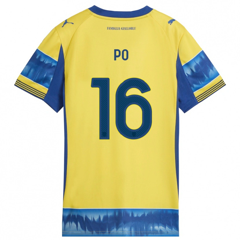 Danxen Homem Camisola Federico Po #16 Amarelo Azul Alternativa 2025/26 Camisa