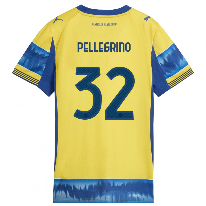 Danxen Homem Camisola Mateo Pellegrino #32 Amarelo Azul Alternativa 2025/26 Camisa