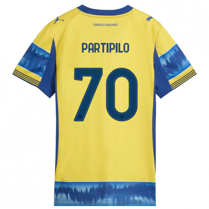 Danxen Homem Camisola Anthony Partipilo #70 Amarelo Azul Alternativa 2025/26 Camisa