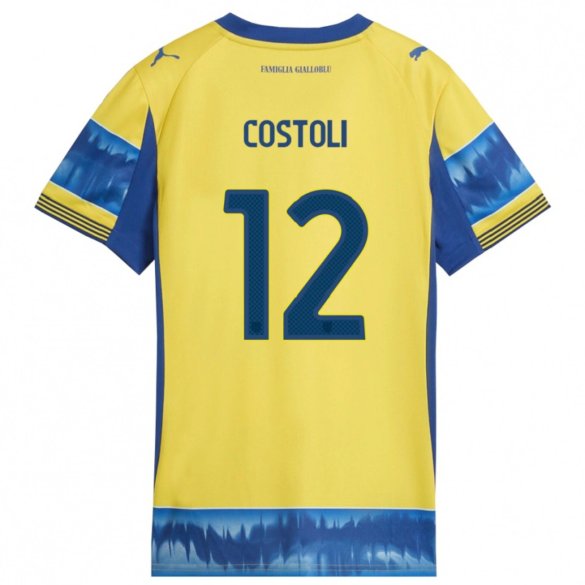 Danxen Homem Camisola Luca Costoli #12 Amarelo Azul Alternativa 2025/26 Camisa