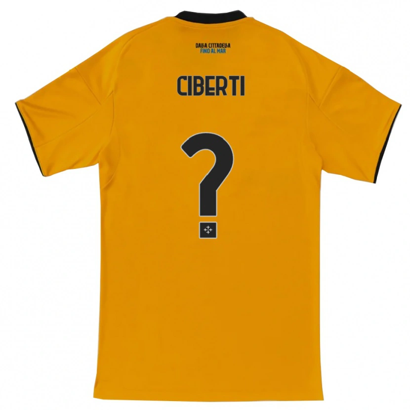 Danxen Homem Camisola Martino Ciberti #0 Laranja Azul Alternativa 2025/26 Camisa