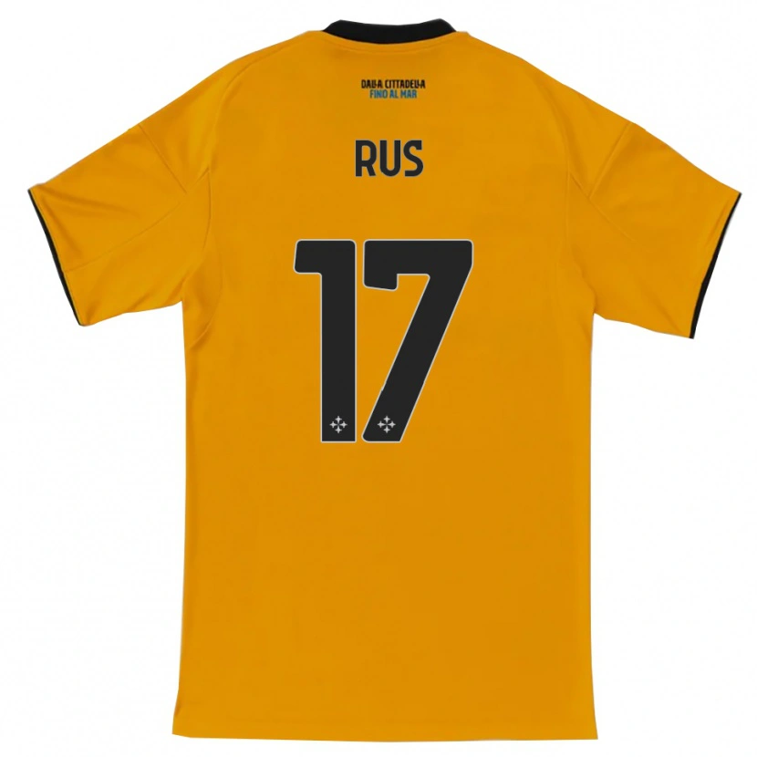 Danxen Homem Camisola Adrian Rus #17 Laranja Azul Alternativa 2025/26 Camisa