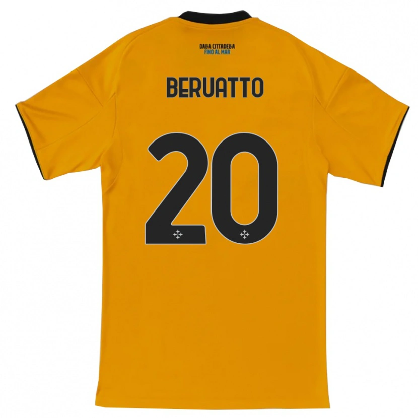 Danxen Homem Camisola Pietro Beruatto #20 Laranja Azul Alternativa 2025/26 Camisa