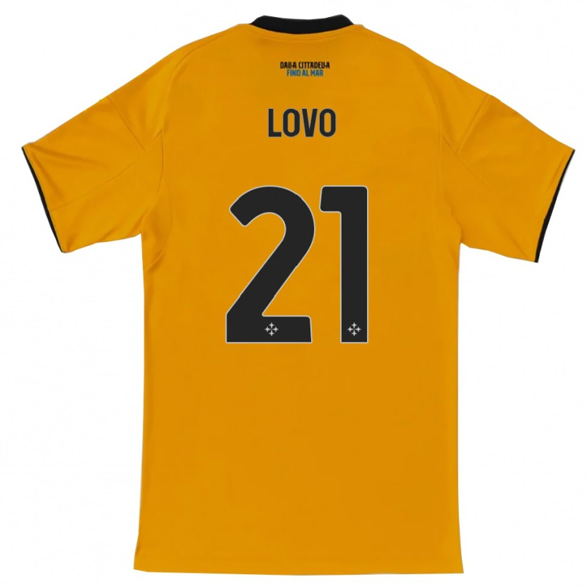Danxen Homem Camisola Christian Lovo #21 Laranja Azul Alternativa 2025/26 Camisa