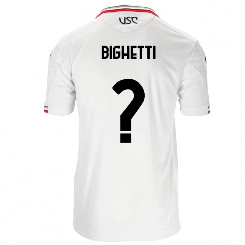 Danxen Homem Camisola Paolo Bighetti #0 Branco Vermelho Alternativa 2025/26 Camisa