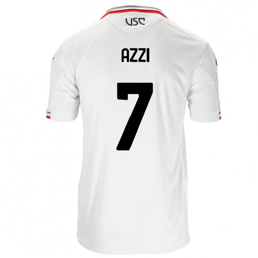 Danxen Homem Camisola Paulo Azzi #7 Branco Vermelho Alternativa 2025/26 Camisa