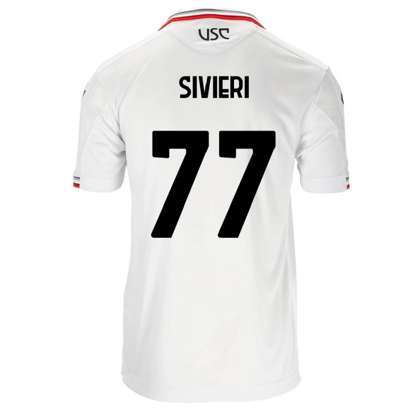 Danxen Homem Camisola Lorenzo Sivieri #77 Branco Vermelho Alternativa 2025/26 Camisa