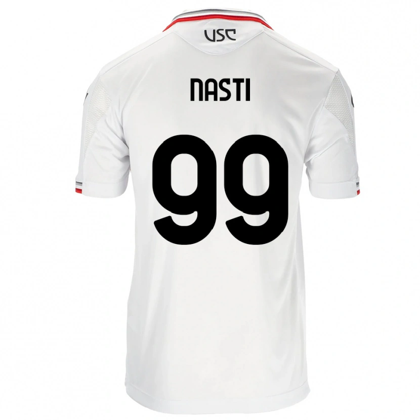 Danxen Homem Camisola Marco Nasti #99 Branco Vermelho Alternativa 2025/26 Camisa
