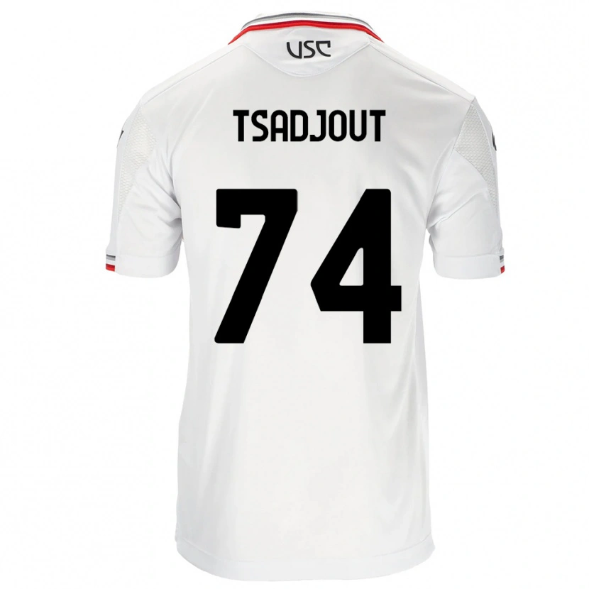Danxen Homem Camisola Frank Tsadjout #74 Branco Vermelho Alternativa 2025/26 Camisa