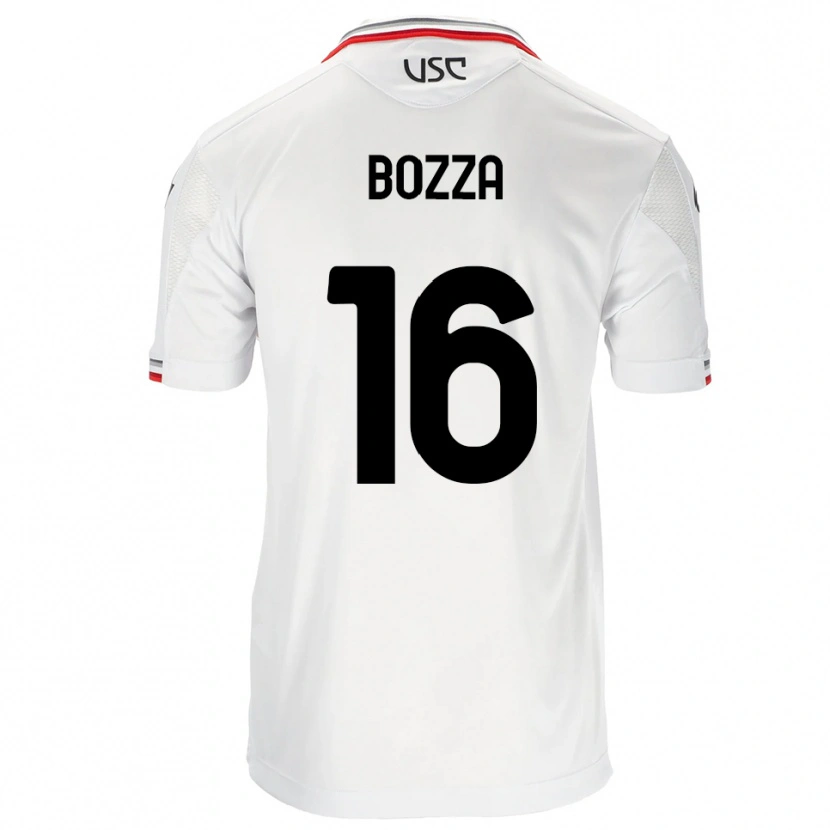 Danxen Homem Camisola Mattia Bozza #16 Branco Vermelho Alternativa 2025/26 Camisa