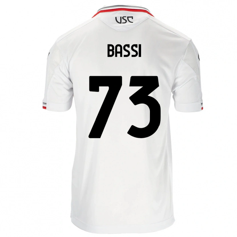 Danxen Homem Camisola Emanuele Bassi #73 Branco Vermelho Alternativa 2025/26 Camisa