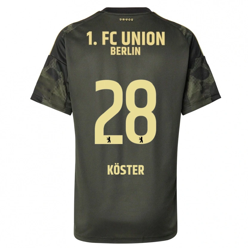 Danxen Homem Camisola Leonie Köster #28 Verde Escuro Preto Alternativa 2025/26 Camisa