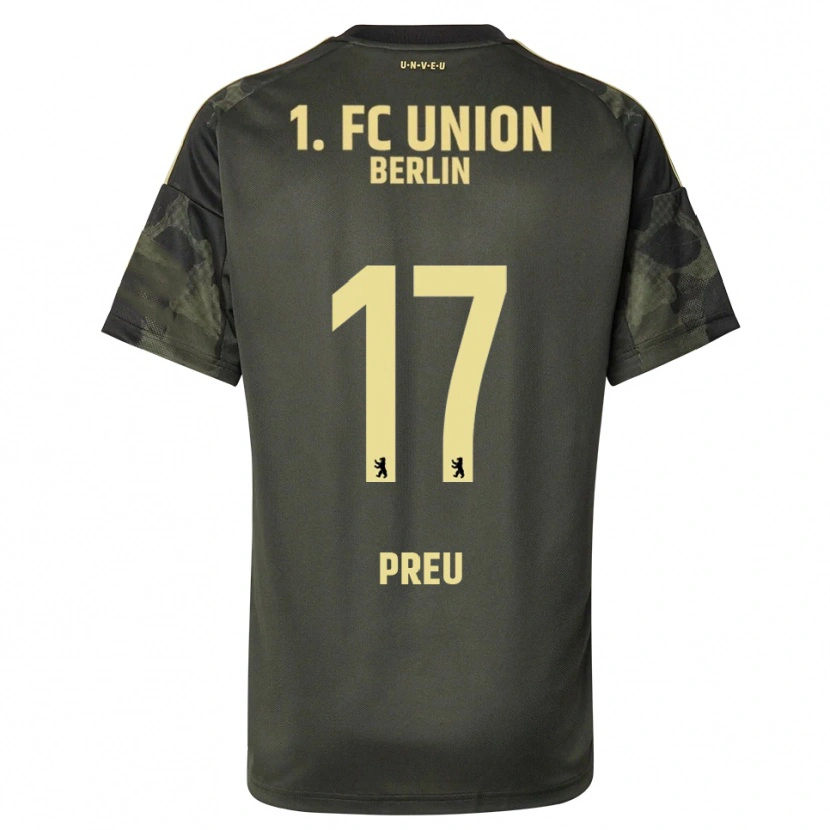 Danxen Homem Camisola David Preu #17 Verde Escuro Preto Alternativa 2025/26 Camisa