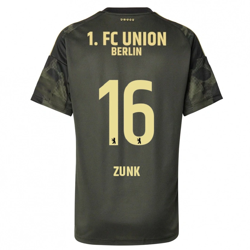 Danxen Homem Camisola Niklas Zunk #16 Verde Escuro Preto Alternativa 2025/26 Camisa