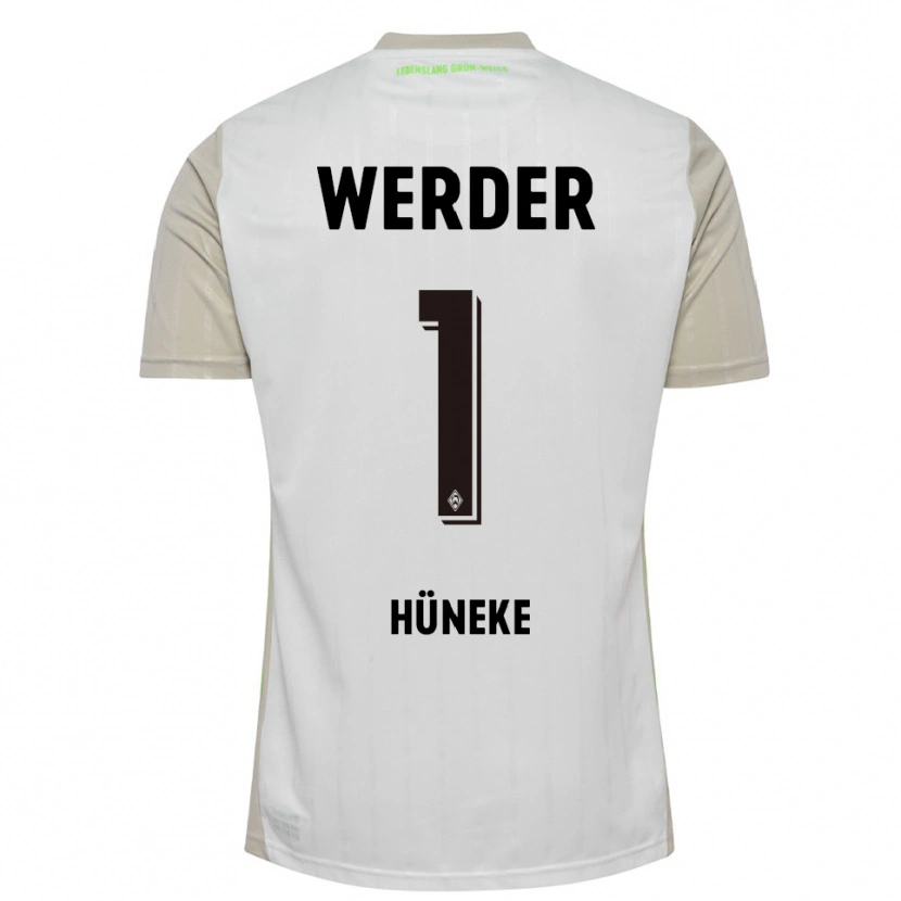 Danxen Homem Camisola Win Hüneke #1 Branco Preto Alternativa 2025/26 Camisa