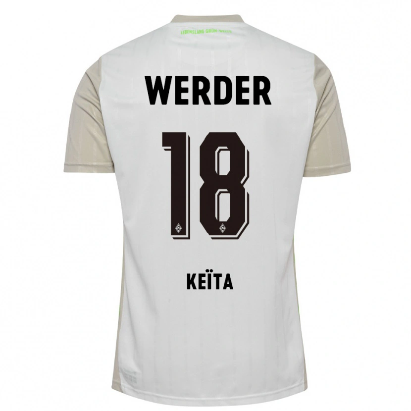 Danxen Homem Camisola Naby Keïta #18 Branco Preto Alternativa 2025/26 Camisa