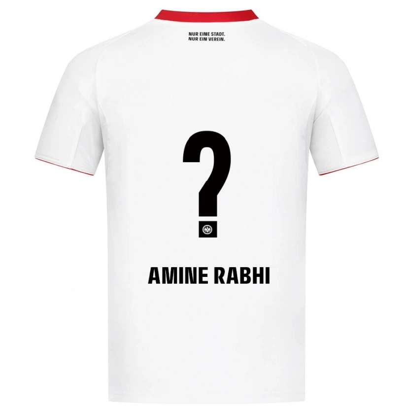 Danxen Homem Camisola Mohamed Amine Rabhi #0 Branco Vermelho Alternativa 2025/26 Camisa