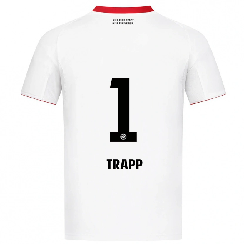 Danxen Homem Camisola Kevin Trapp #1 Branco Vermelho Alternativa 2025/26 Camisa