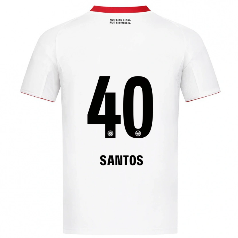 Danxen Homem Camisola Kauã Santos #40 Branco Vermelho Alternativa 2025/26 Camisa