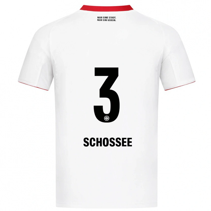 Danxen Homem Camisola Maurice Schossee #3 Branco Vermelho Alternativa 2025/26 Camisa