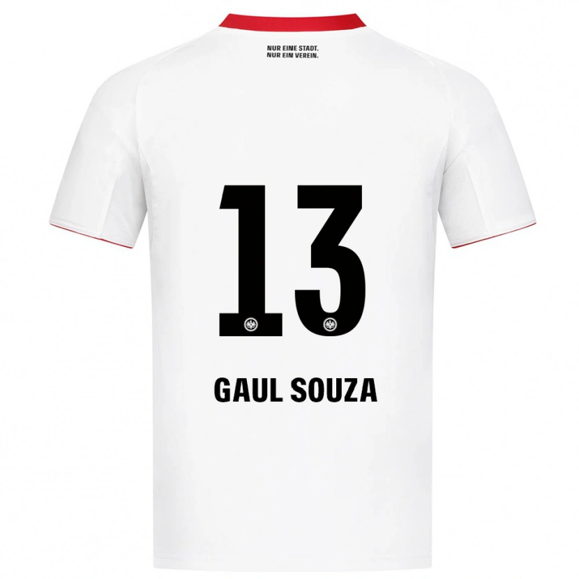 Danxen Homem Camisola Alessandro Gaul Souza #13 Branco Vermelho Alternativa 2025/26 Camisa
