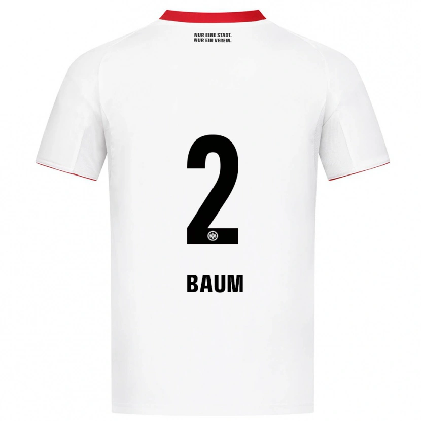 Danxen Homem Camisola Elias Baum #2 Branco Vermelho Alternativa 2025/26 Camisa
