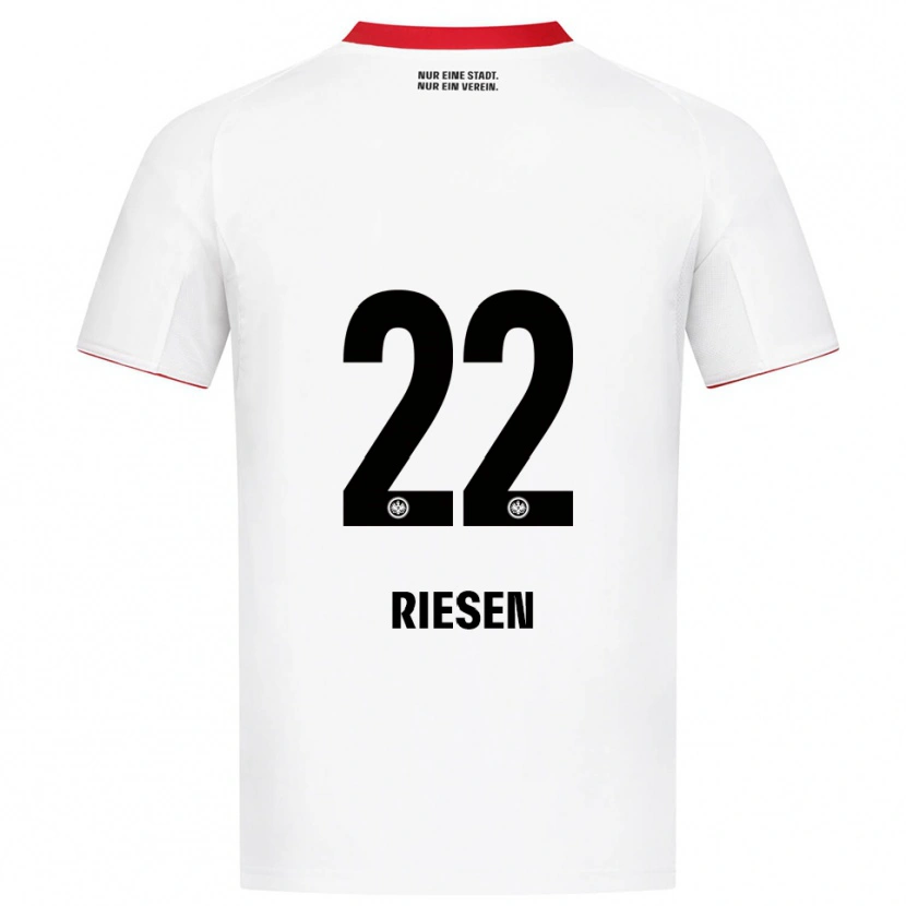 Danxen Homem Camisola Nadine Riesen #22 Branco Vermelho Alternativa 2025/26 Camisa