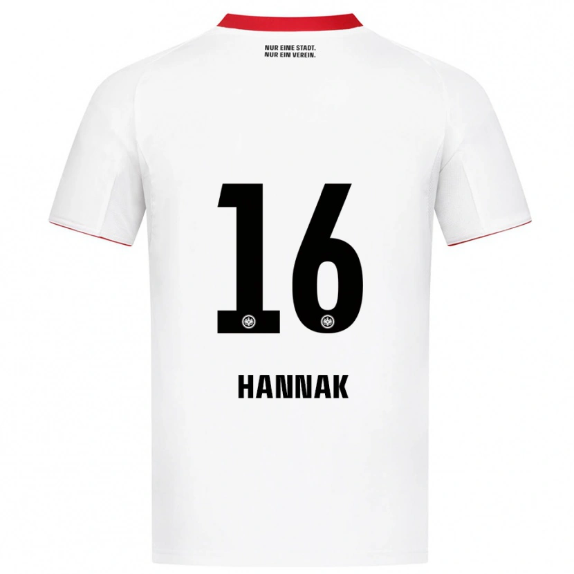 Danxen Homem Camisola Tim Hannak #16 Branco Vermelho Alternativa 2025/26 Camisa