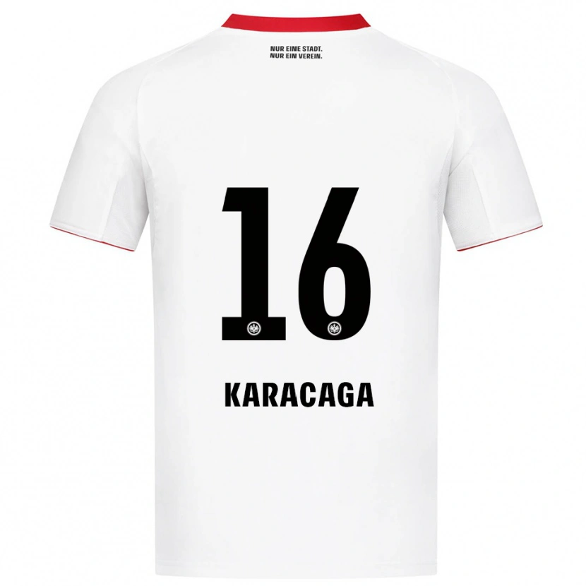 Danxen Homem Camisola Tom Karacaga #16 Branco Vermelho Alternativa 2025/26 Camisa