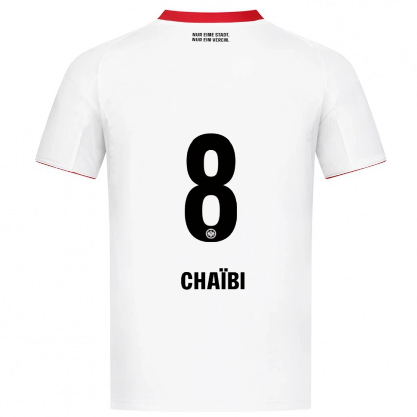 Danxen Homem Camisola Farès Chaïbi #8 Branco Vermelho Alternativa 2025/26 Camisa