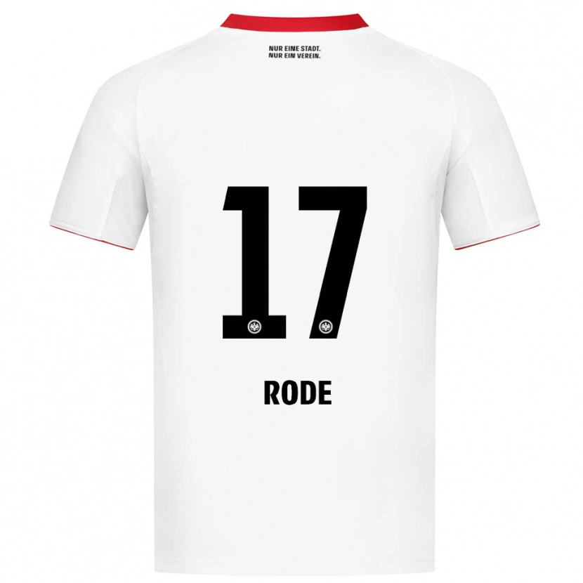 Danxen Homem Camisola Sebastian Rode #17 Branco Vermelho Alternativa 2025/26 Camisa